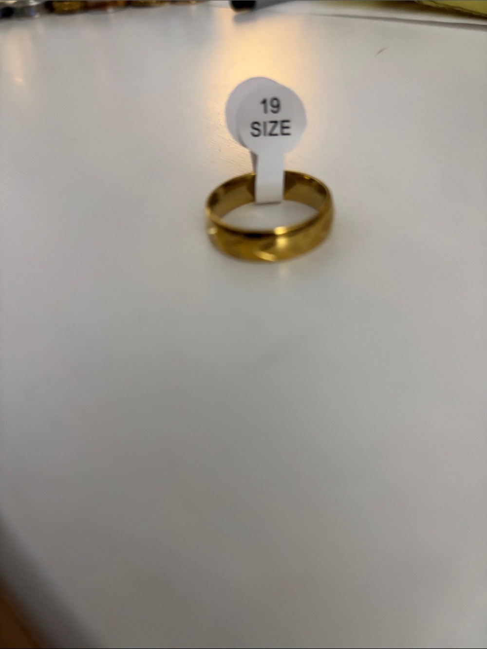 Gold Tone Classic Band Ring
